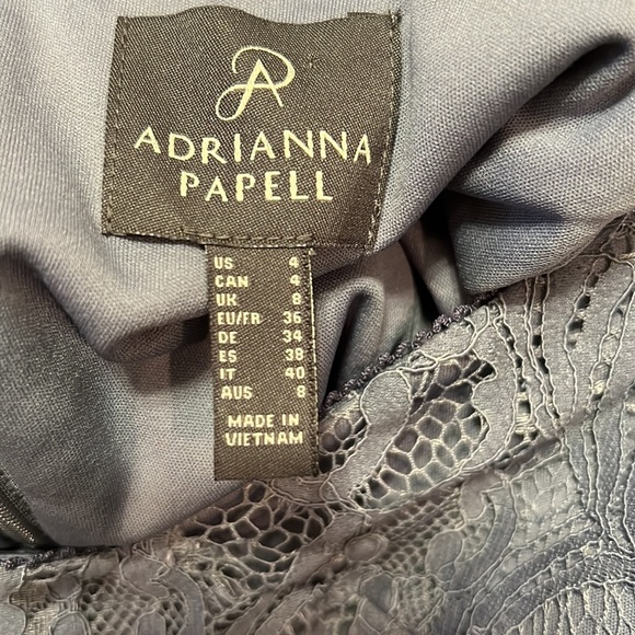 001 Gorgeous Adrianna Papell Blue Gown formal prom - Picture 8 of 8